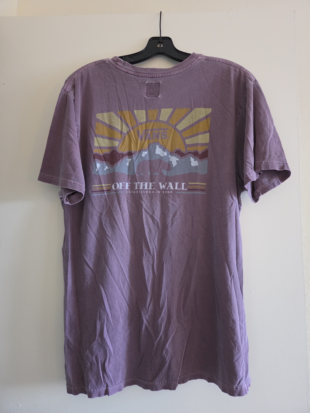 Vans Purple Graphic 'Off The Wall' Short Sleeve Tee